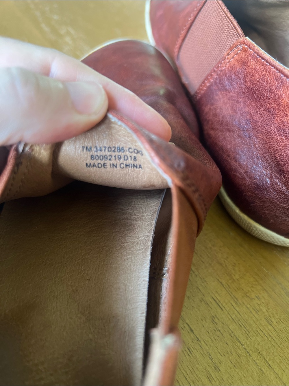 FRYE Melanie Chelsea Leather Slip On Sneaker Bootie Cognac Brown (7) - Picture 7 of 14